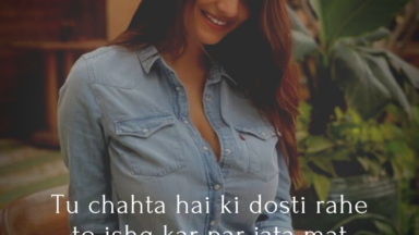 dosti shayari - Tu chahta hai ki dosti rahe